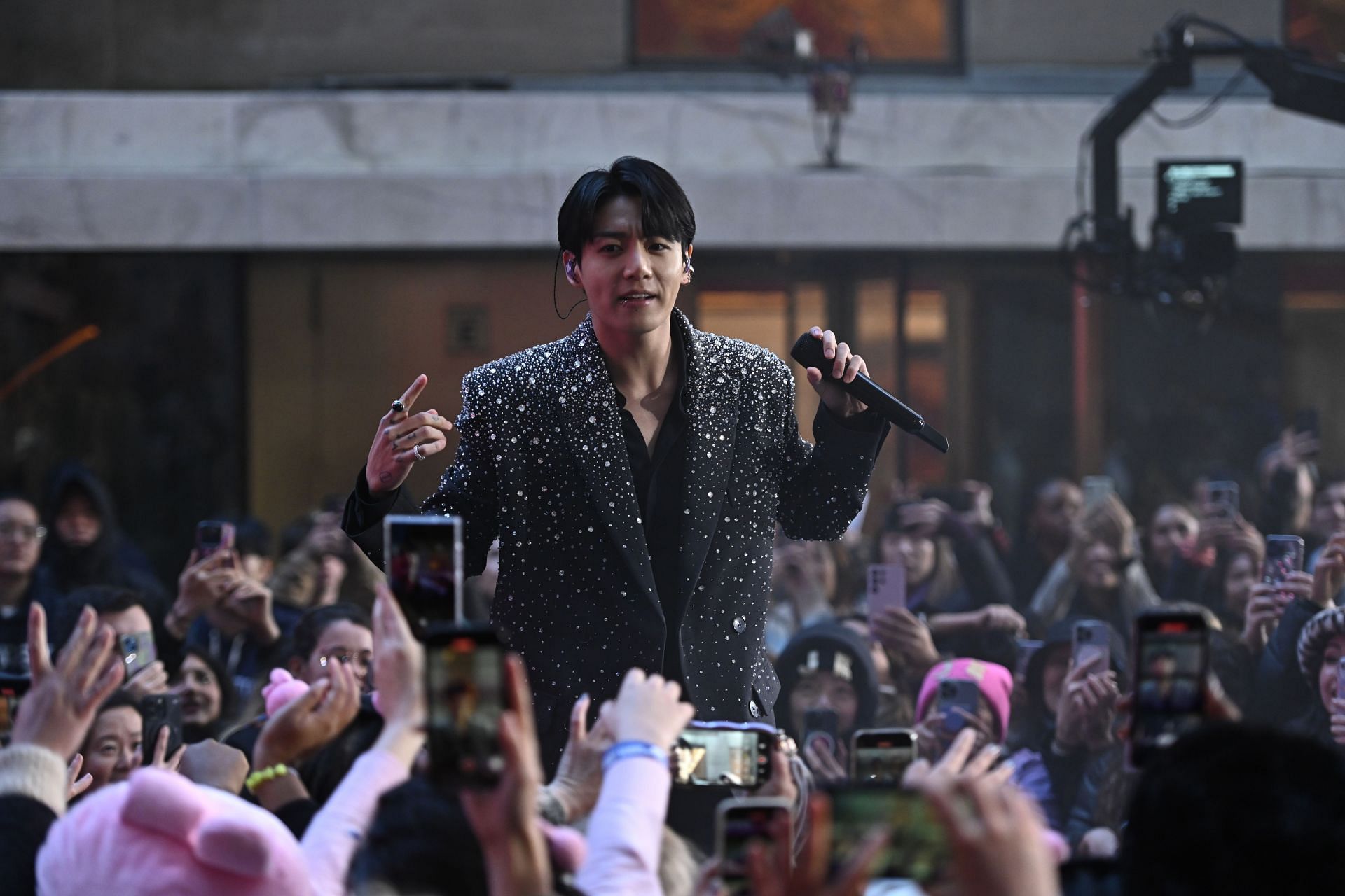 Jungkook of BTS performs on NBC&#039;s &quot;Today&quot; on November 8, 2023, in New York City(Image via Getty)