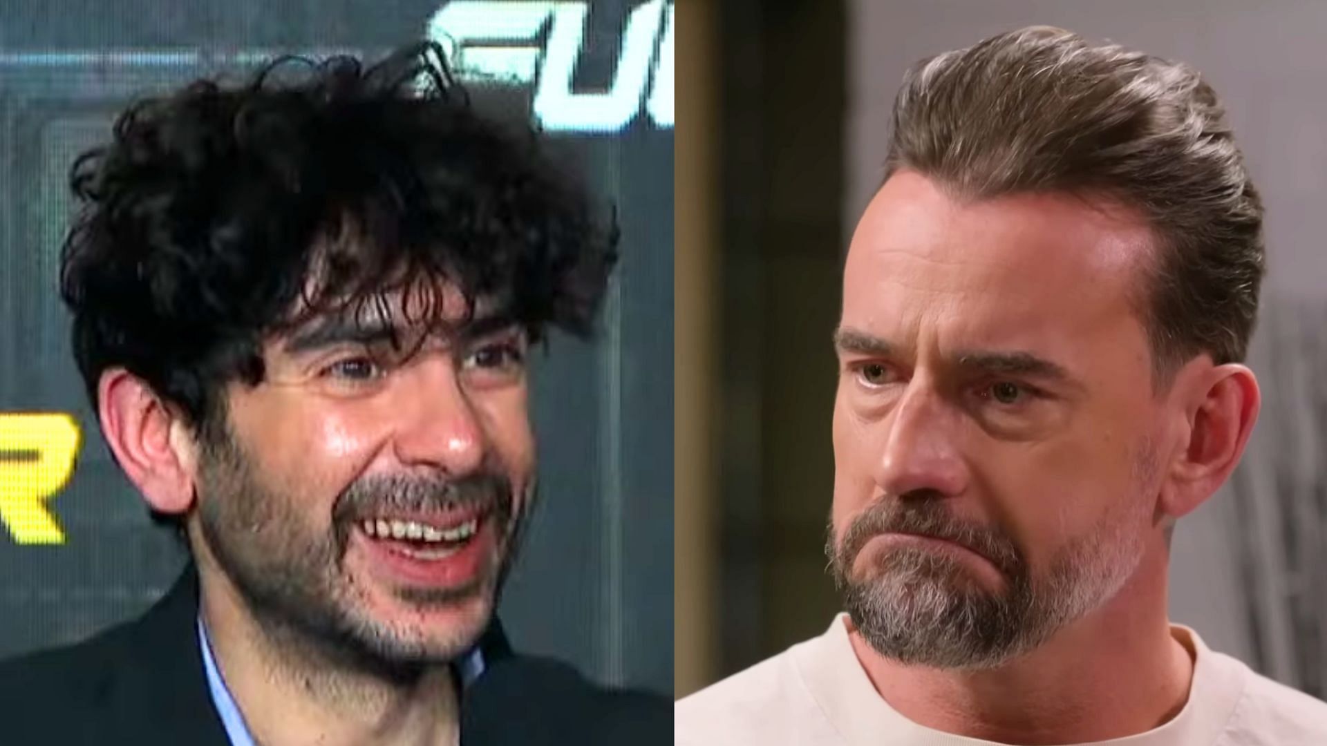 Tony Khan (Left) and CM Punk (Right) (Images via AEW YouTube and WWE YouTube) 