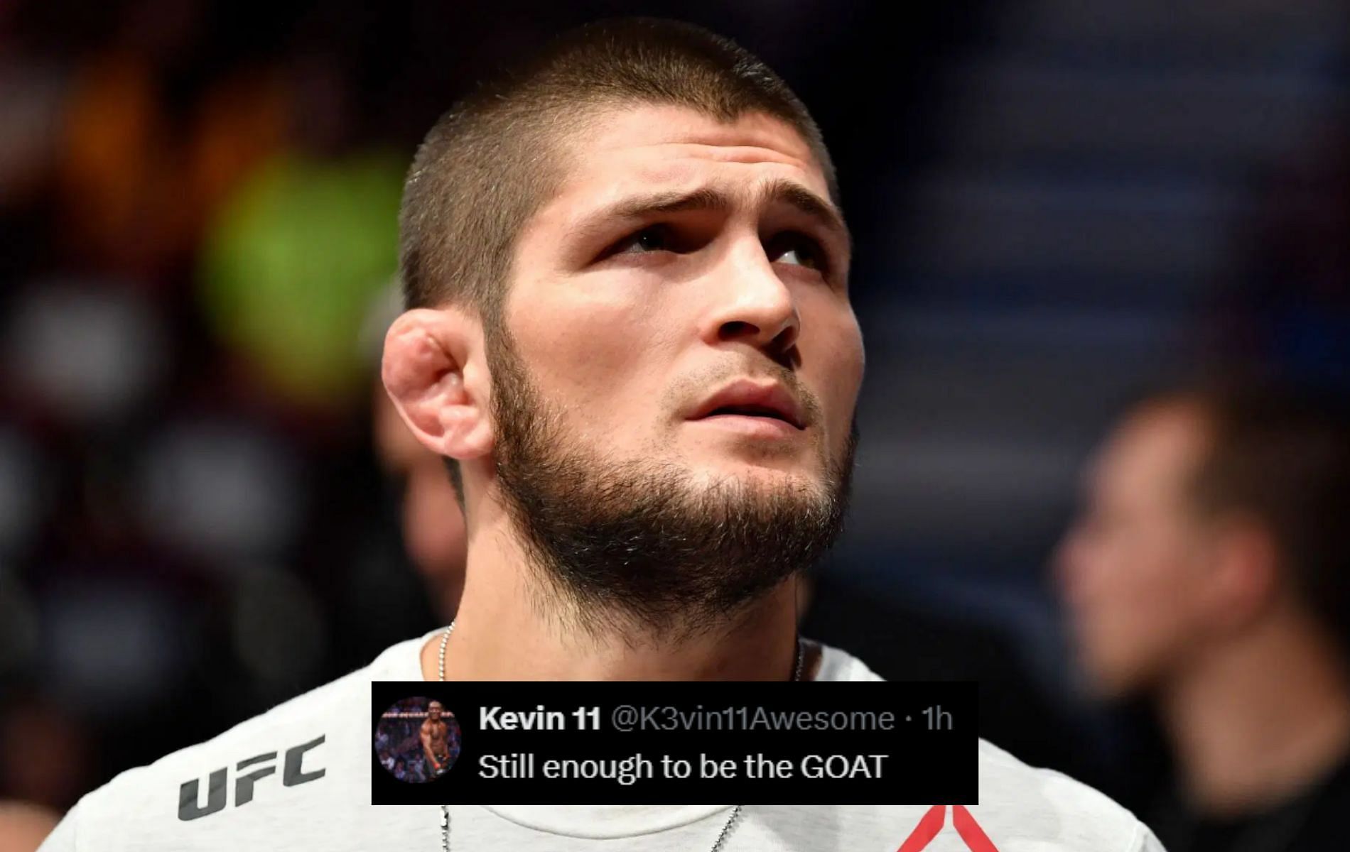 Fans react to a young Khabib Nurmagomedov dissatisfied by his reach. [Image Courtesy: Getty Images]