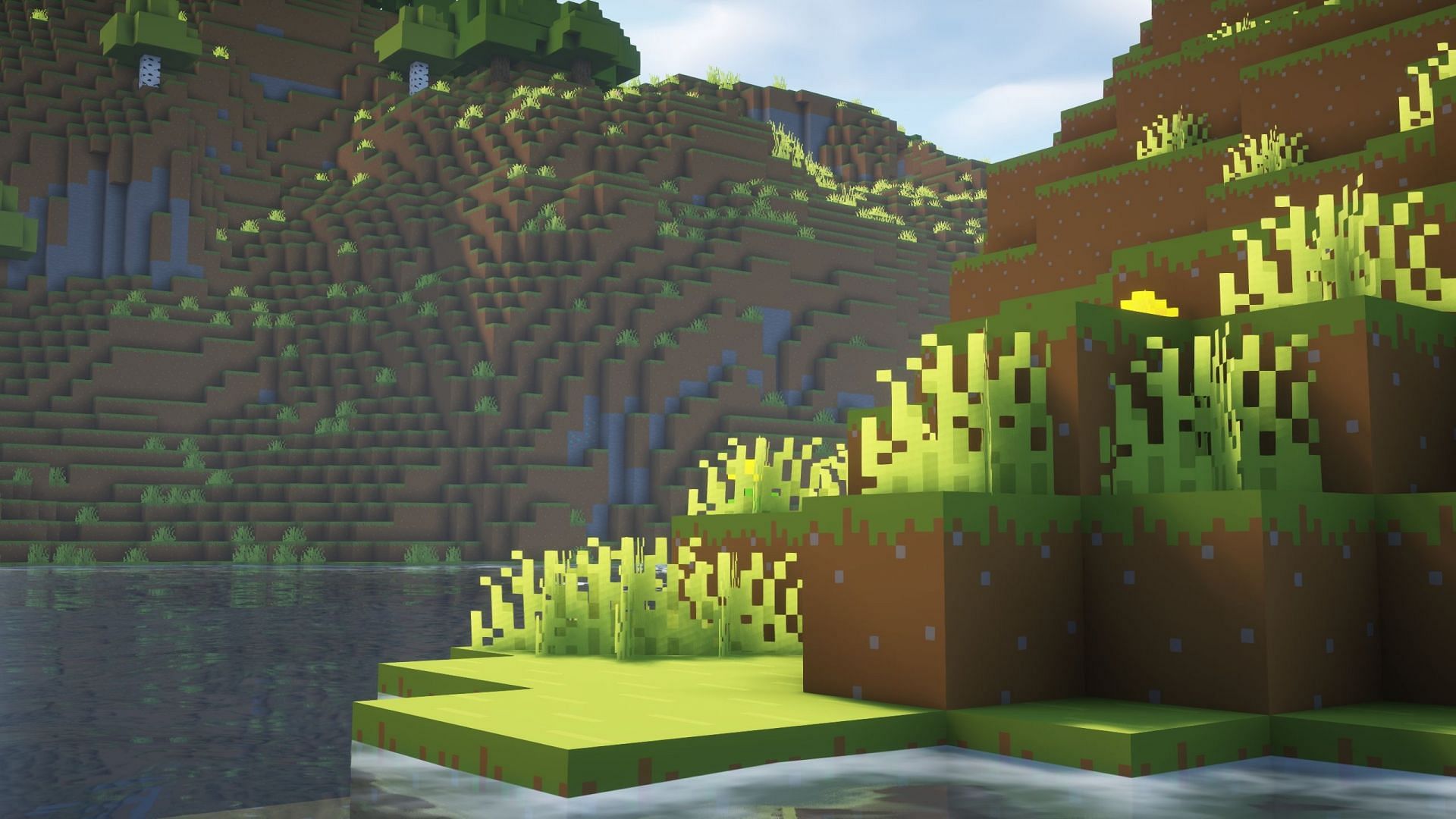 Bare Bones further simplifies the textures of blocks, items, and mobs (Image via Mojang Studios)