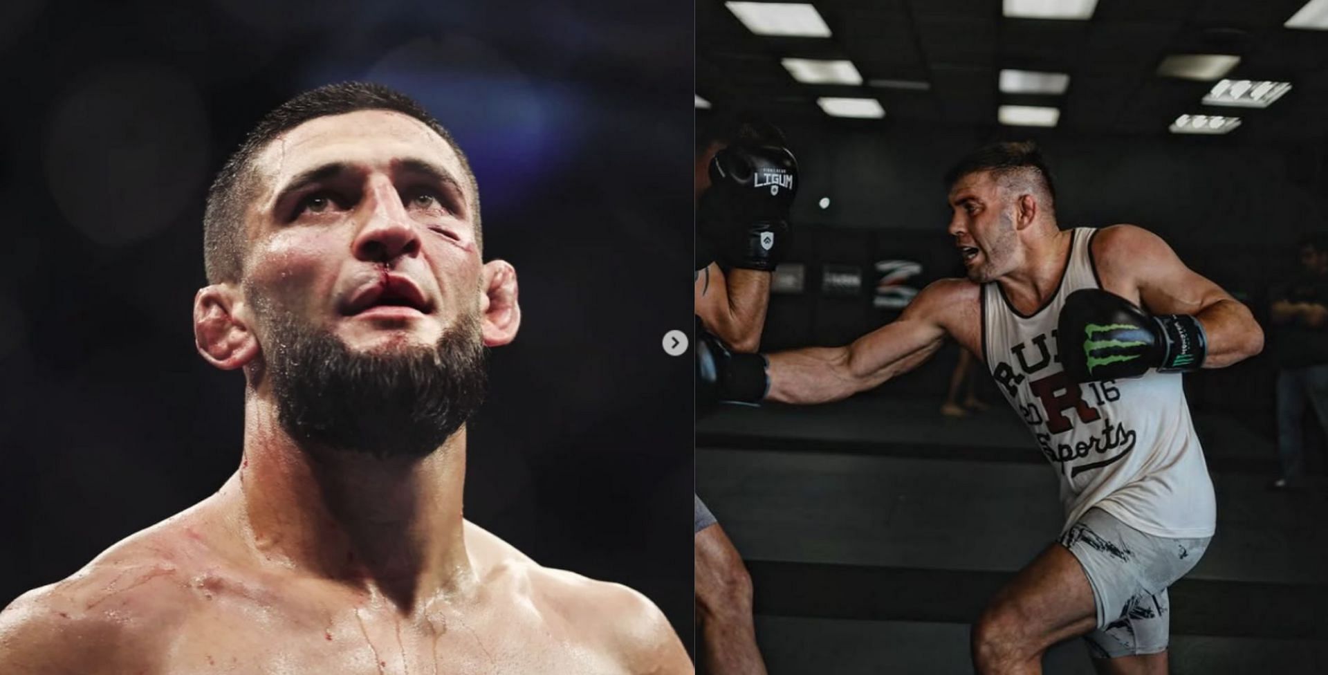 MMA journalist believes that Khamzat Chimaev and Dricus du Plessis shares equal mindset and a match up between them is highly anticipated [Image courtesy: @khamzat_chimaev and @dricusduplessis on Instagram]