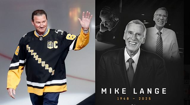 Mario Lemieux pays tribute to Penguins broadcaster Mike Lange after his passing (Image via twitter/@penguins and IMAGN)