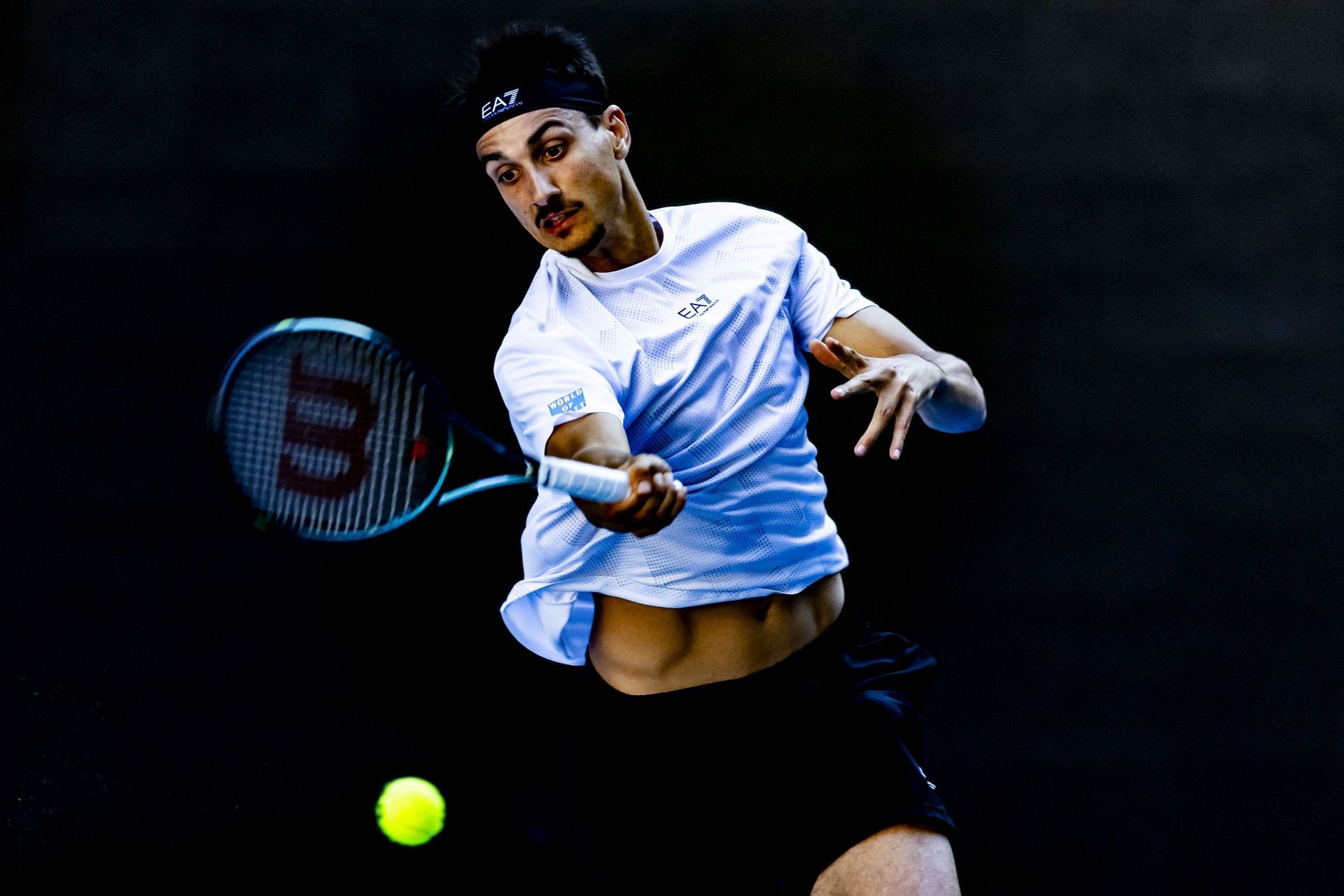 Lorenzo Sonego in action at the 2025 Australian Open - Source: Getty