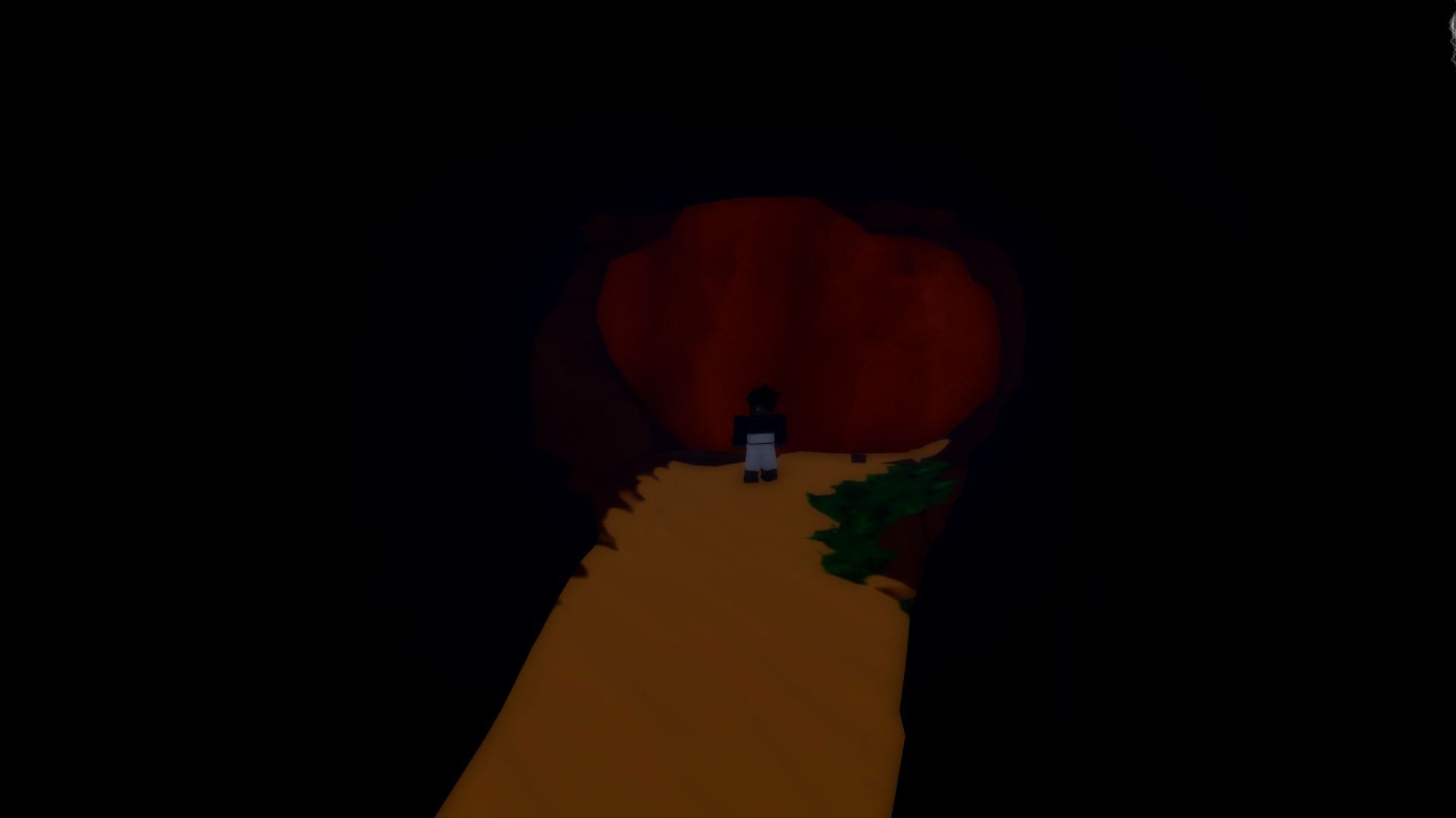 The boulder will only disappear when the boss spawns (Image via Roblox)