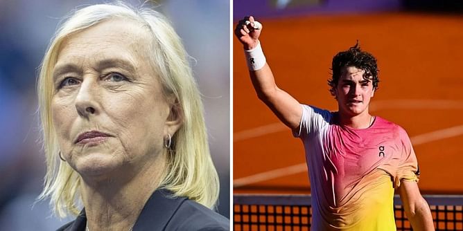 Martina Navratilova drops 4-word reaction in defense of Joao Fonseca after Brazilian gets bizarre 'convicted felon' accusation
