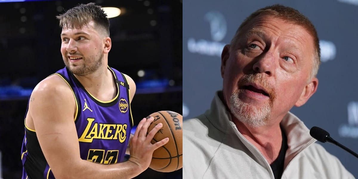 Luka Doncic (L)  &amp; Boris Becker (R) (Source - GETTY)