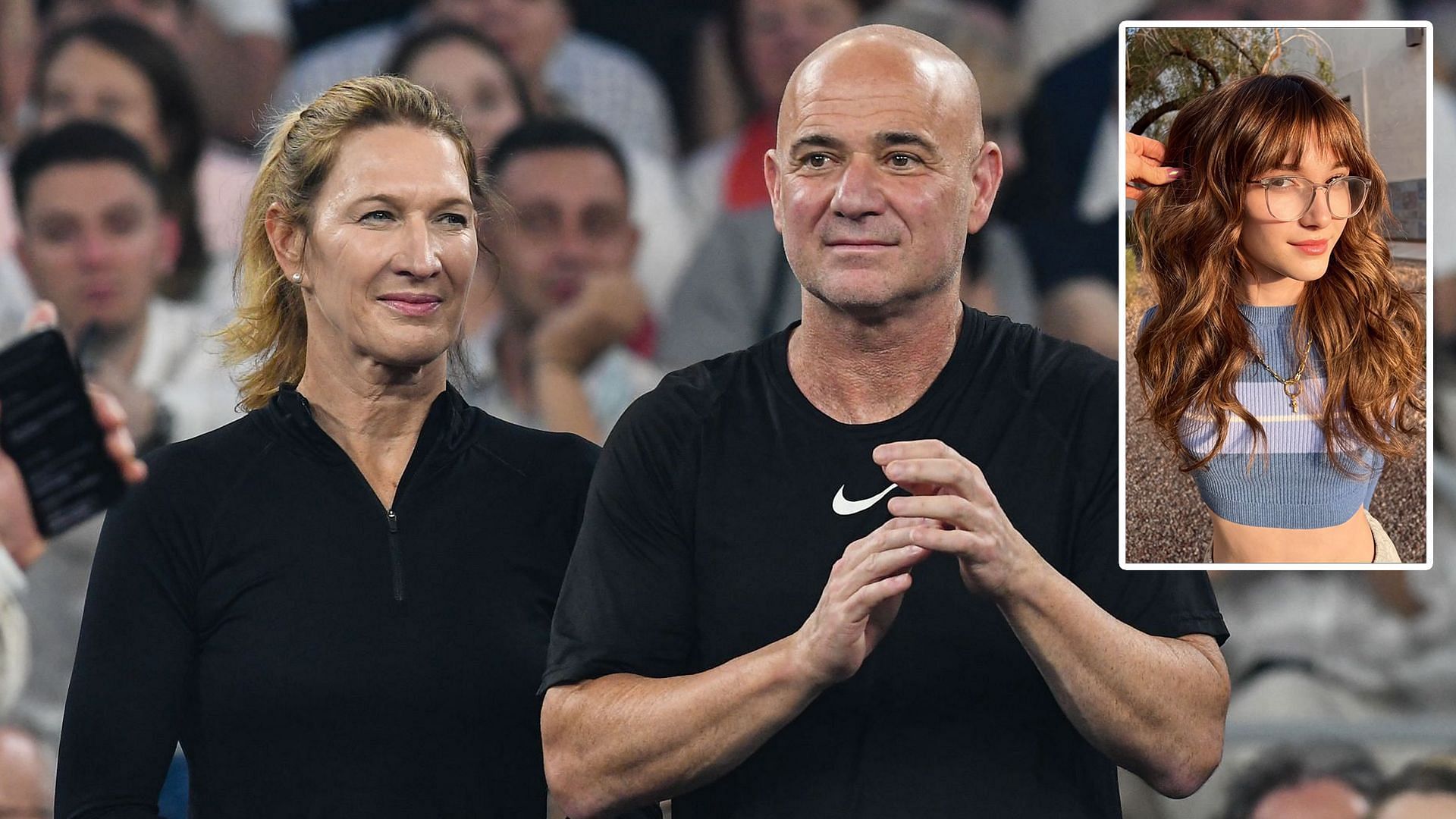 Andre Agassi, Steffi Graf and their daughter, Jaz Agassi - Source: Getty and Jaz