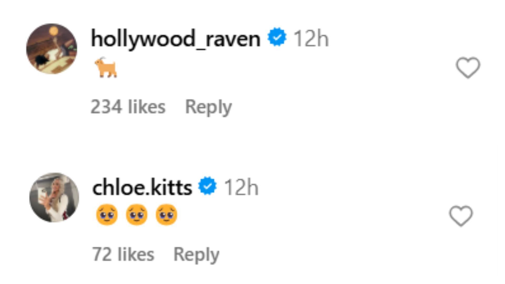 Chloe and Raven&#039;s reaction to A&#039;ja&#039;s jersey retirement (Image via Instagram/aja22wilson)