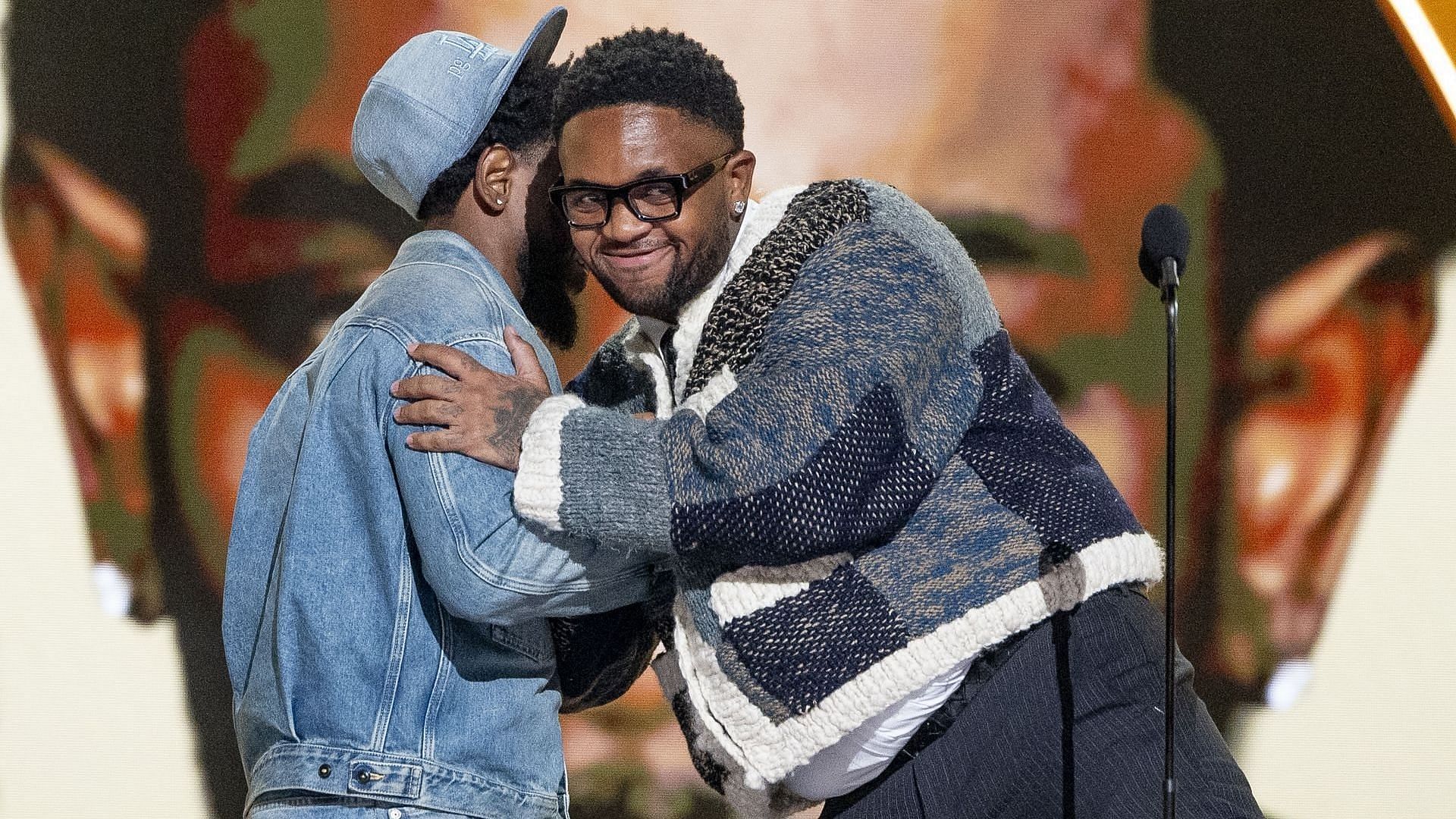 Kendrick Lamar and Mustard are seen onstage at the 67th annual GRAMMY Awards on February 02, 2025, in Los Angeles, California. (Image via Getty/Emma McIntyre)