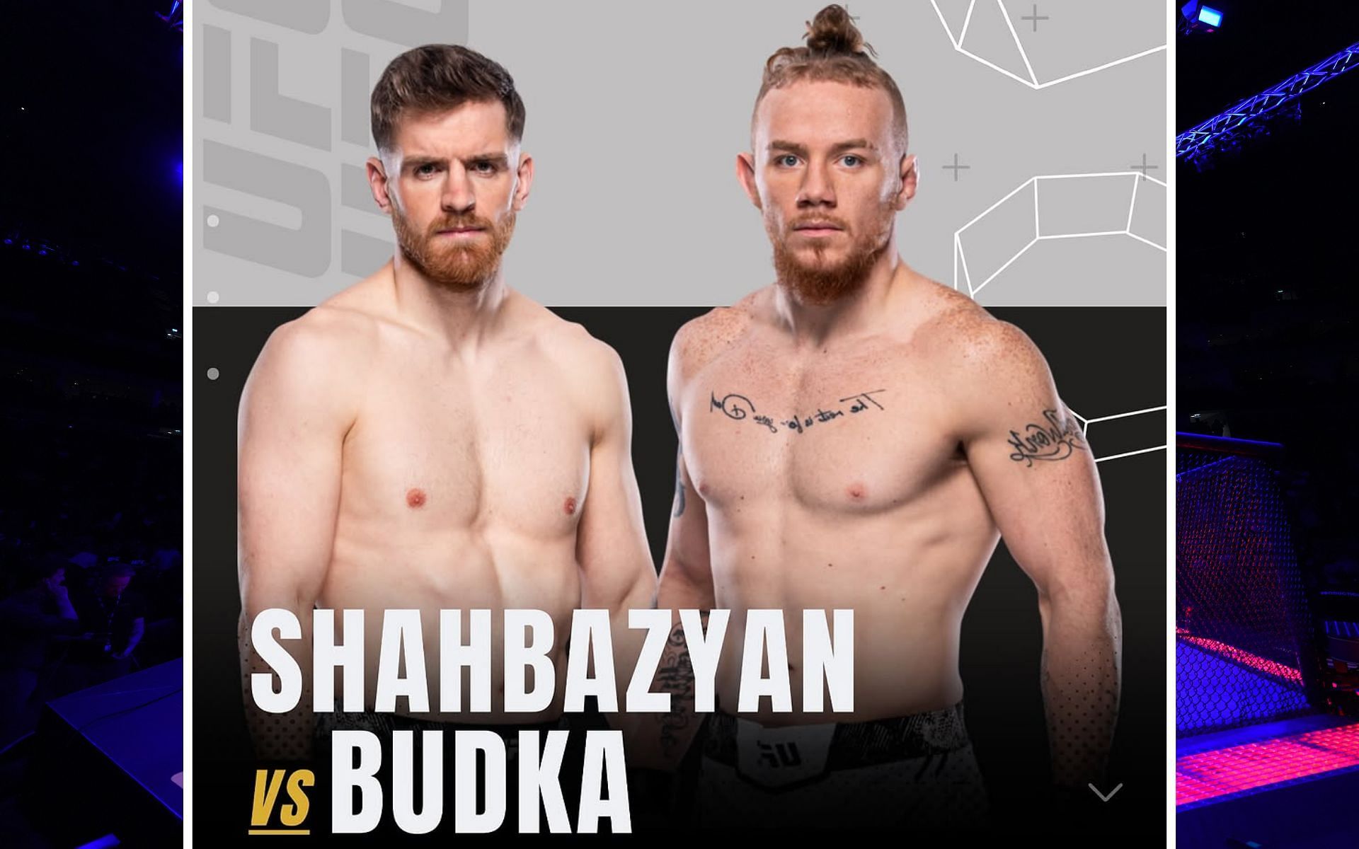 Edmen Shahbazyan (left) Dylan Budka (right) will lock horns on the main card of UFC Vegas 102. [Images courtesy: @themindlesshulk on Instagram]