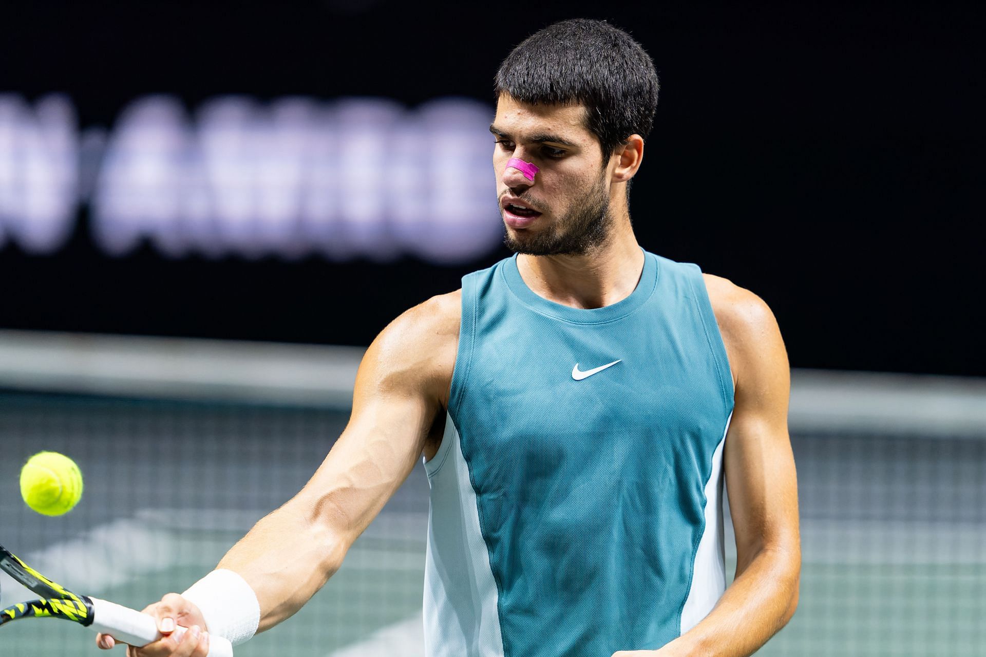 Carlos Alcaraz pictured at the 2025 ABN AMRO Open in Rotterdam - Image Source: Getty