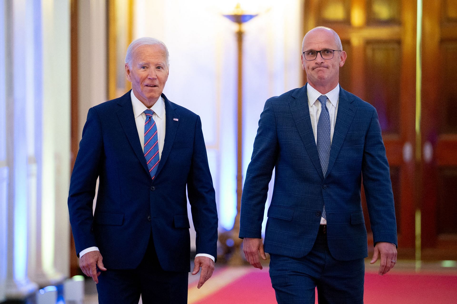 President Biden Welcomes NCAA Basketball Championship Teams To The White House - Source: Getty