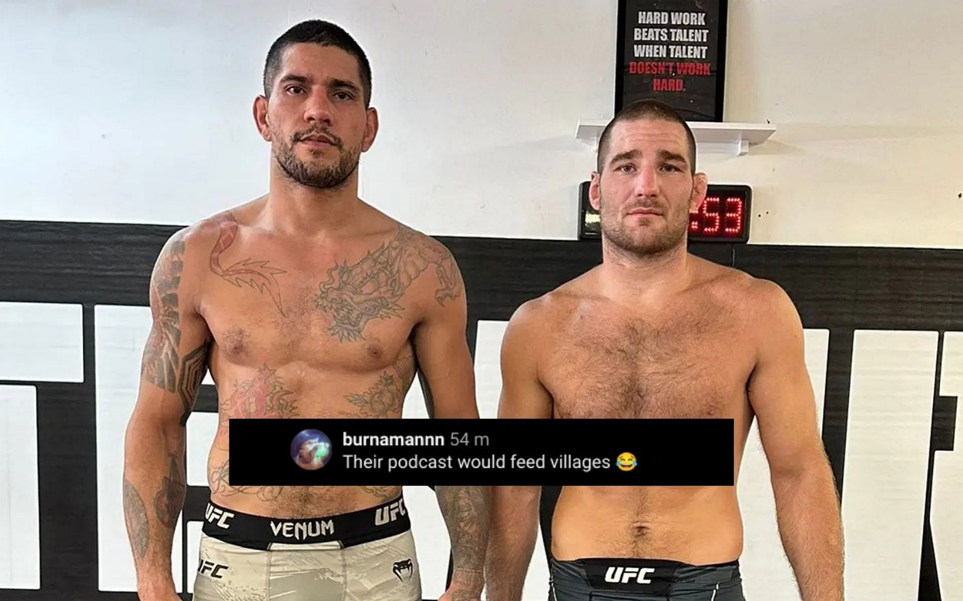 Alex Pereira (left) and Sean Strickland (right) have developed a strong friendship. [Image courtesy: @homeoffight on Instagram]