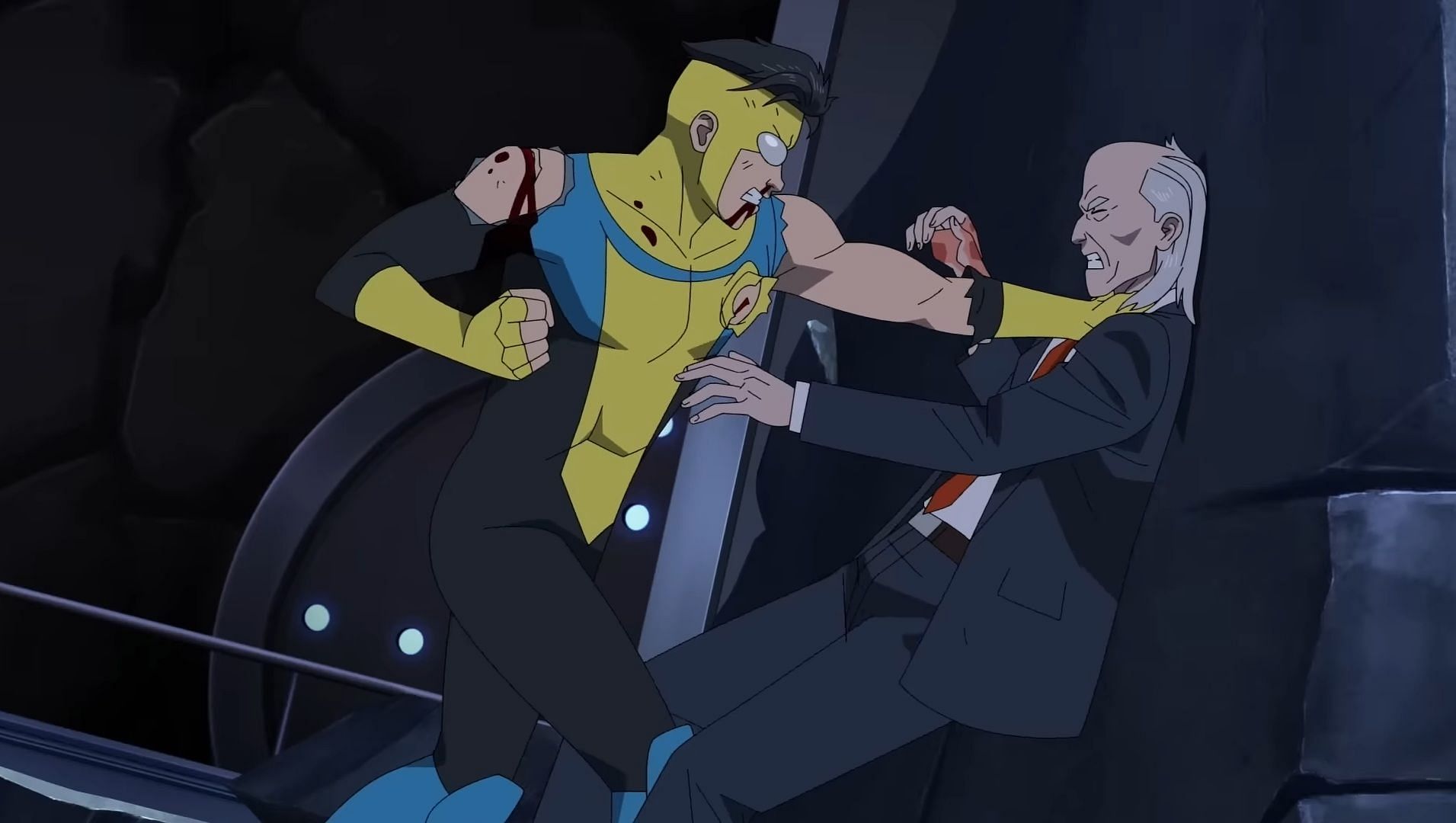 Mark and Cecil fighting in Invincible season 3 (Image via Amazon Prime Video)