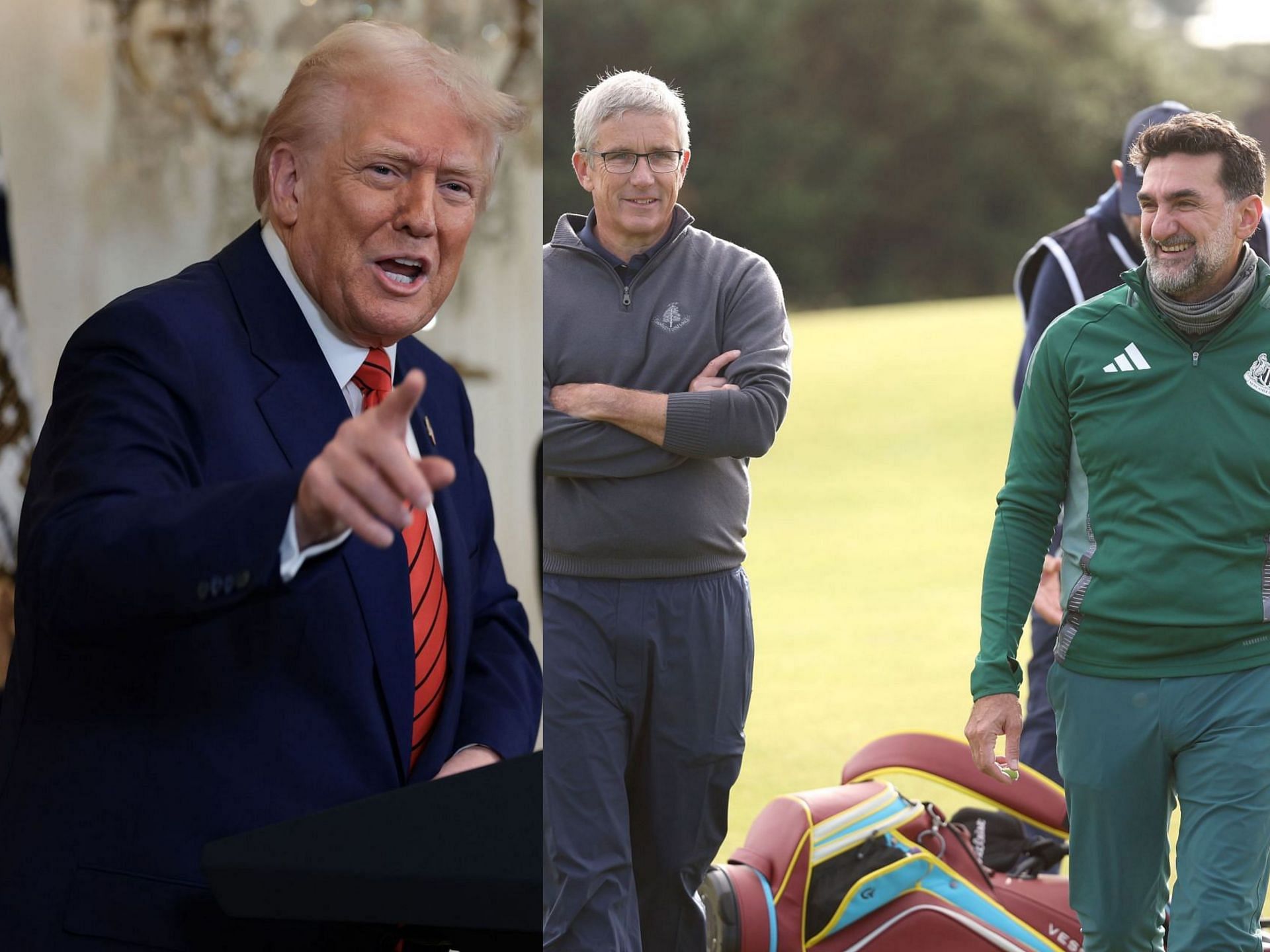 Donald Trump met Jay Monahan and Yasir Al Rumayyan at the White House (Image via Getty)