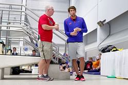 Michael Phelps reacts to former coach Bob Bowman's claims about his competitive nature with his children