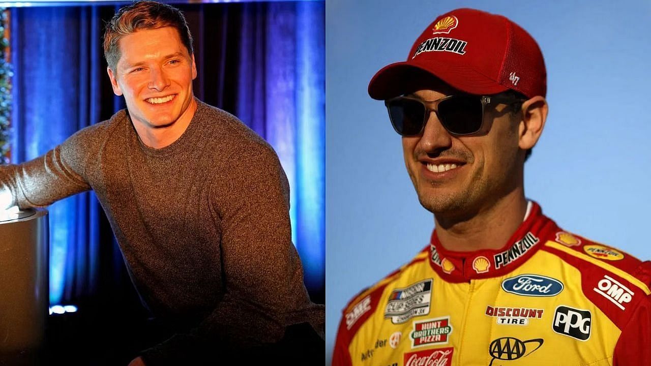 Joey Logano and Josef Newgarden attended the pregame at NFL Super Bowl LIX (Source: Imagn)