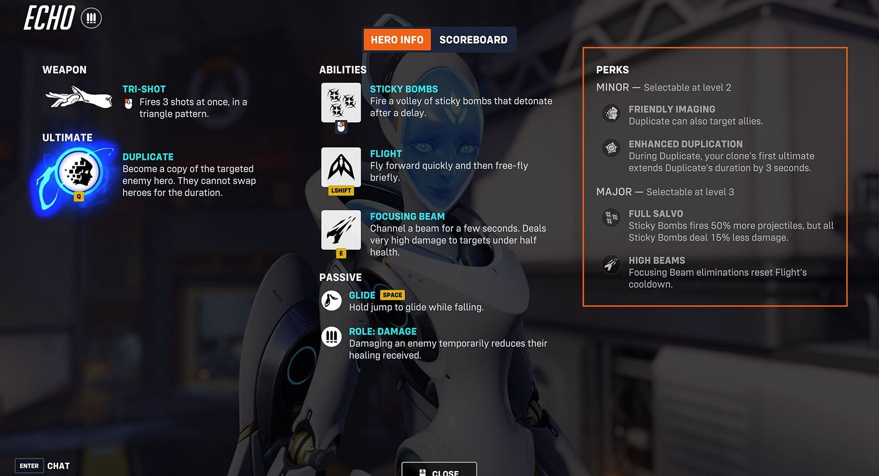 Echo perks in Overwatch 2 (Image via Blizzard Entertainment)