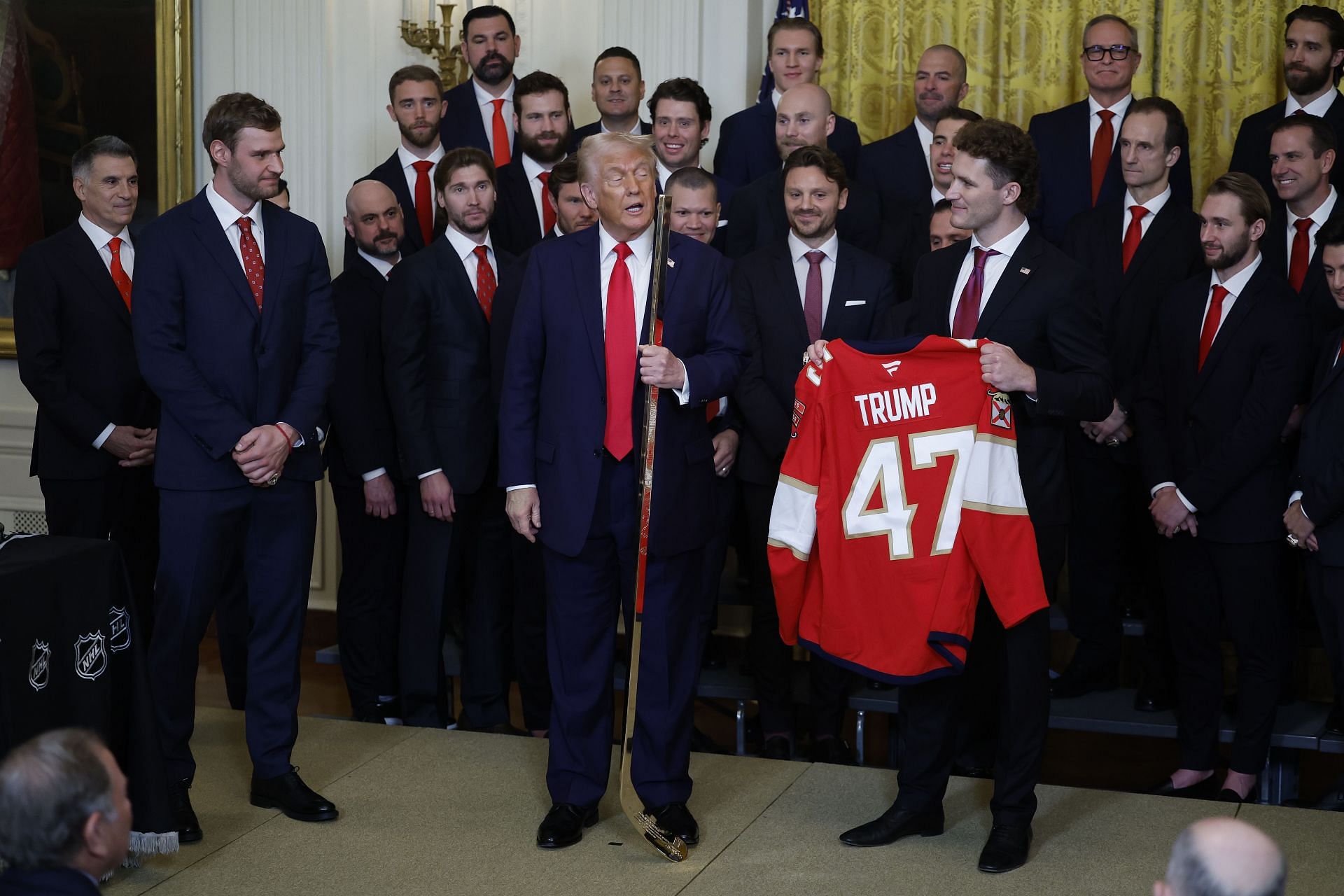 President Trump Hosts NHL Champions The Florida Panthers At The White House - Source: Getty