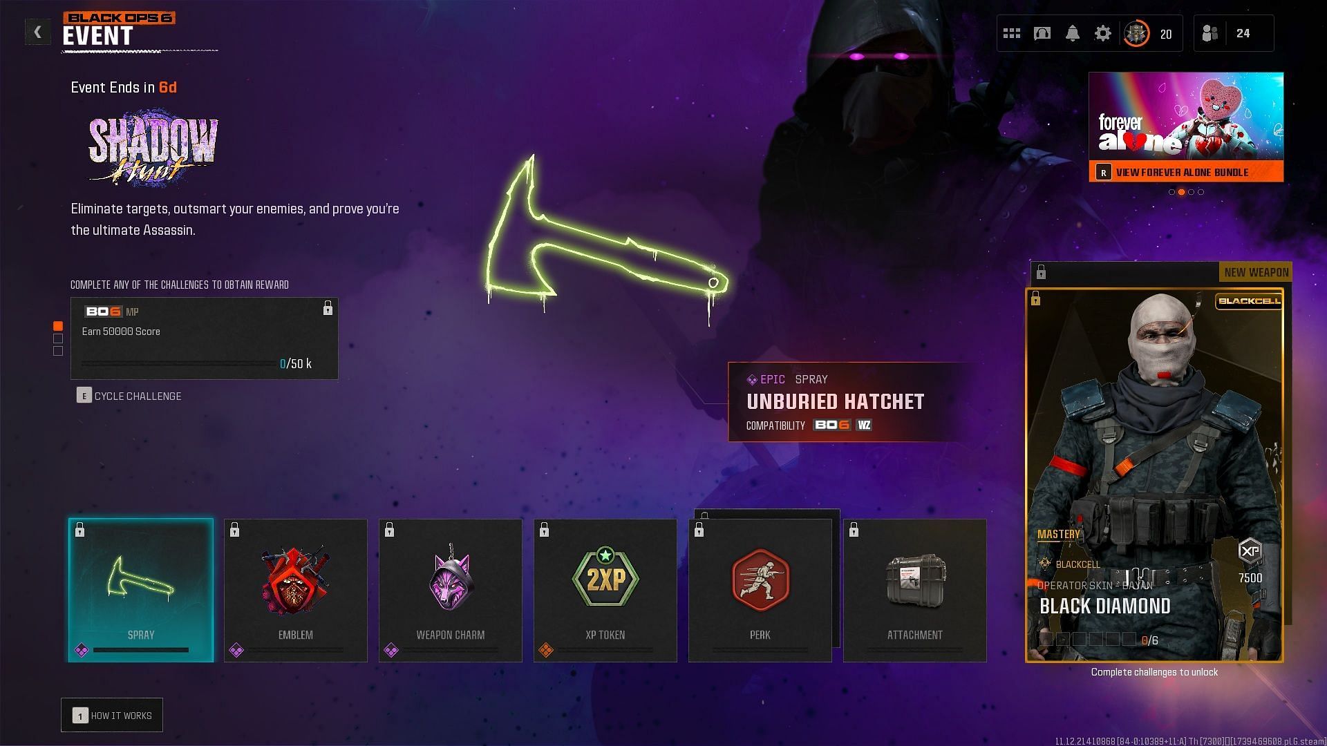 Getting hands on all the rewards in the Shadow Hunt event in Black Ops 6 and Warzone (Image via Sportskeeda Gaming/Activision)