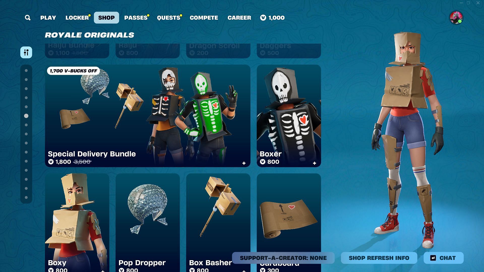 You can now purchase the Boxy and Boxer skins in Fortnite (Image via Epic Games)