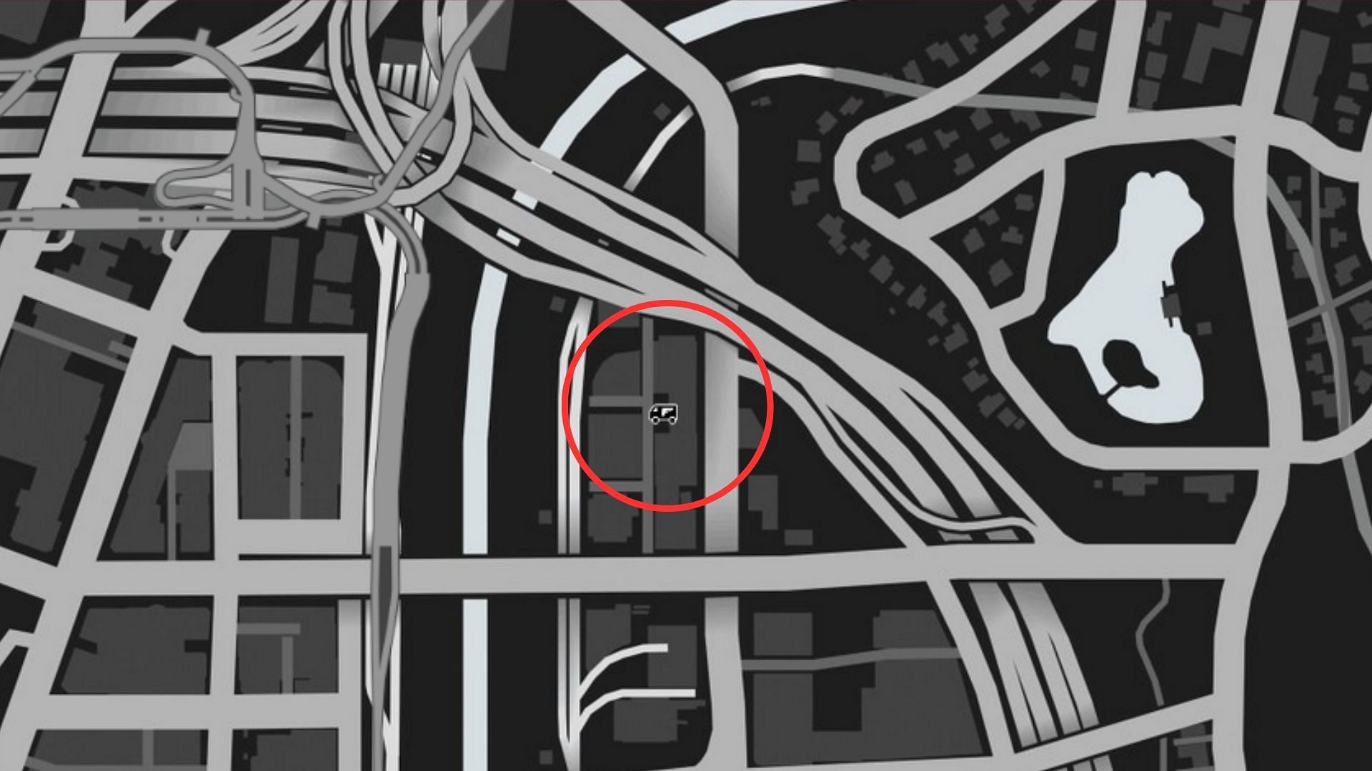 The exact coordinates of the GTA Online Gun Van Location Today (Image via Rockstar Games)