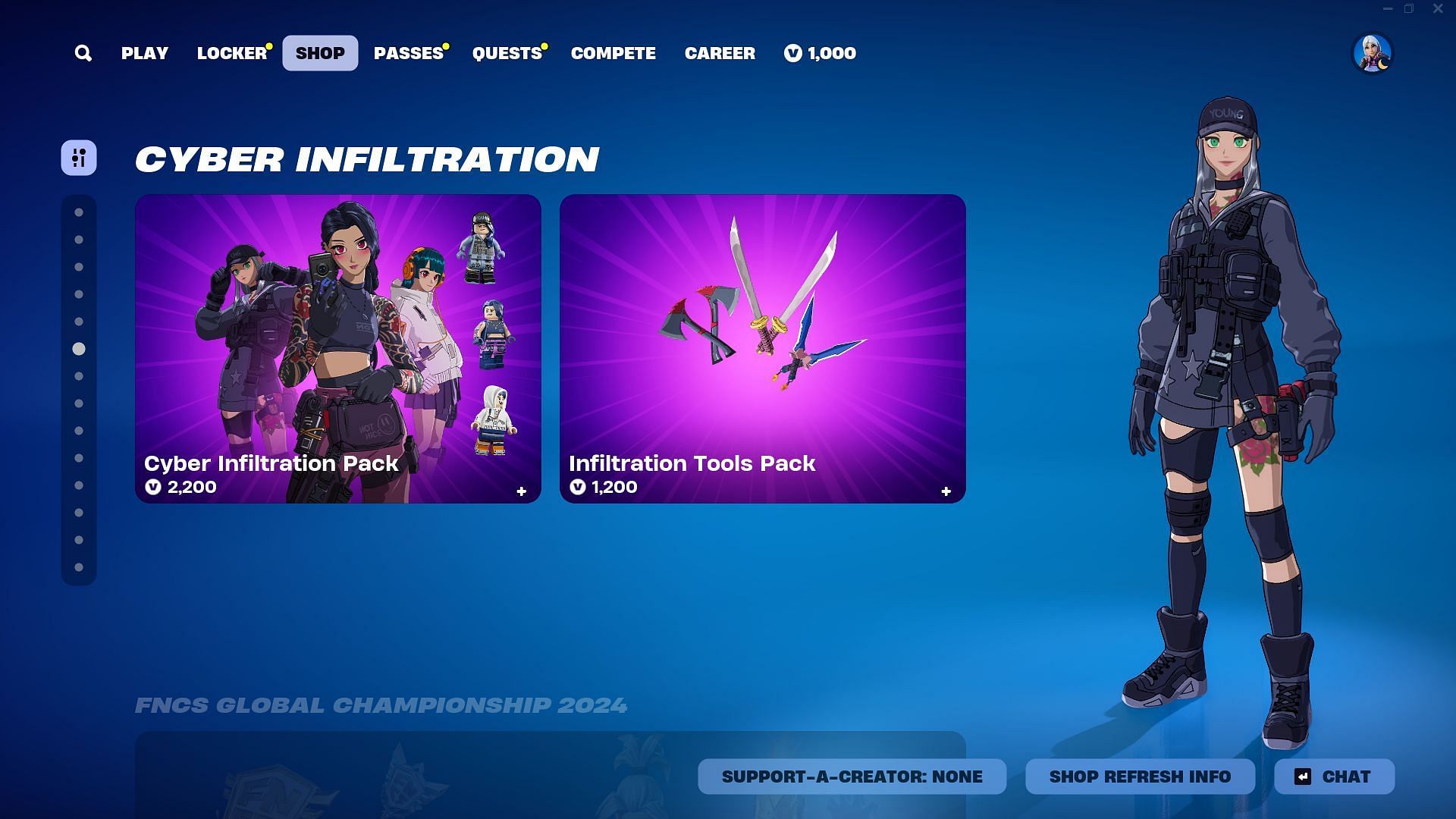 You can now purchase the Cyber Infiltration Pack in Fortnite (Image via Epic Games)