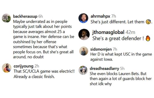 Fans react to Watkins' defense | via @uscwbb, @brwsports/ig