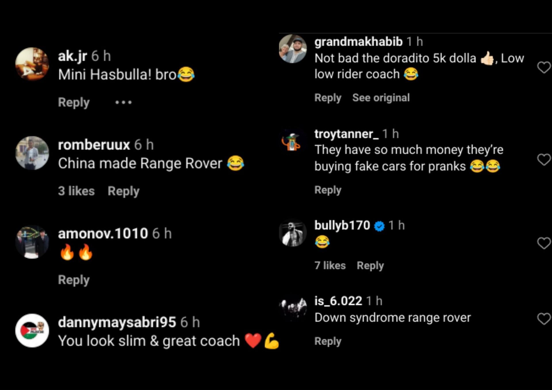 Fans react to Khabib Nurmagomedov&#039;s coach&#039; post. [Screenshot courtesy: @akajav on Instagram]