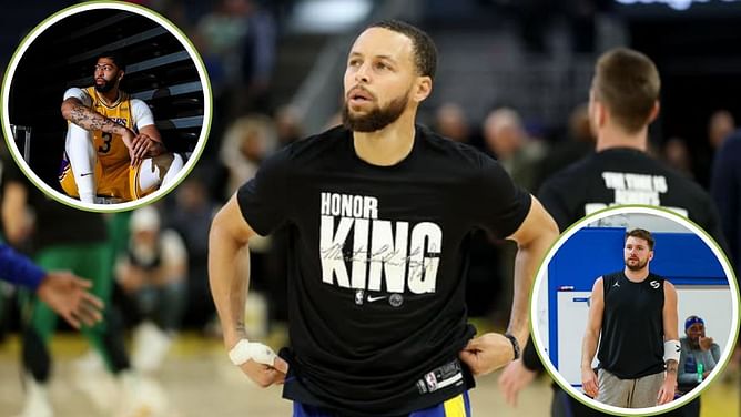 Steph Curry sums up blockbuster deal involving Luka Doncic and Anthony Davis in 1 word