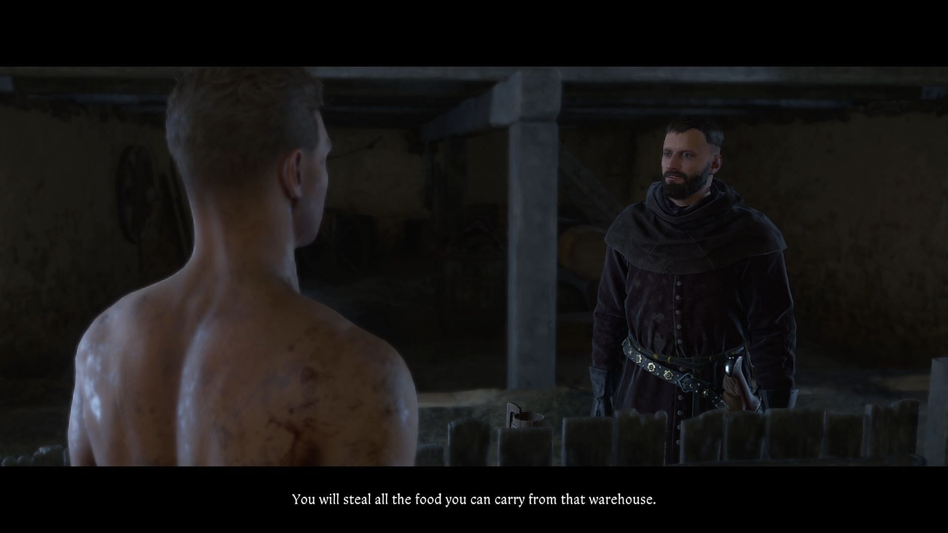 Chenyek asks you to steal food from Sigismund&#039;s warehouse (Image via Deep Silver)