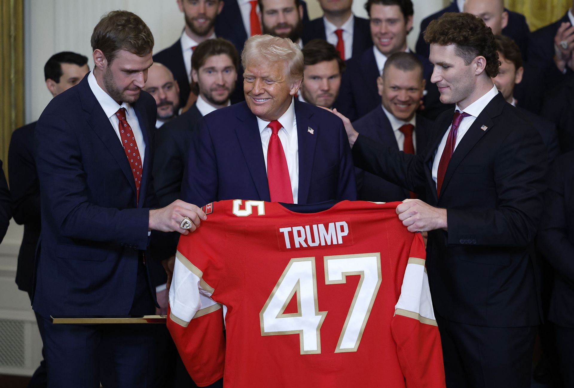 President Trump Hosts NHL Champions The Florida Panthers At The White House - Source: Getty