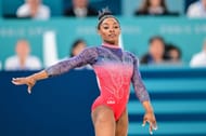 Simone Biles of the United States Women's Artistic Gymnastics team during the 2024 Olympic Games in Paris, France. (Picture credit: Photo via Getty Images)