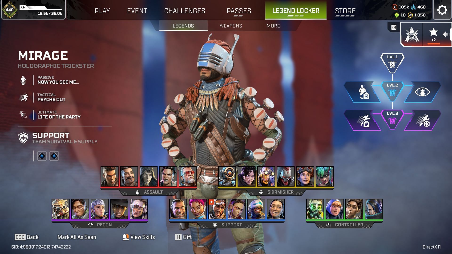 Mirage in Apex Legends (Image via Sportskeeda Gaming/EA)