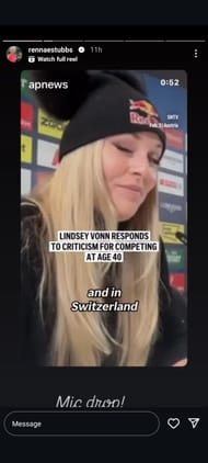 Screengrab of Rennae Stubbs' Instagram story (Instagram/RennaeStubbs)