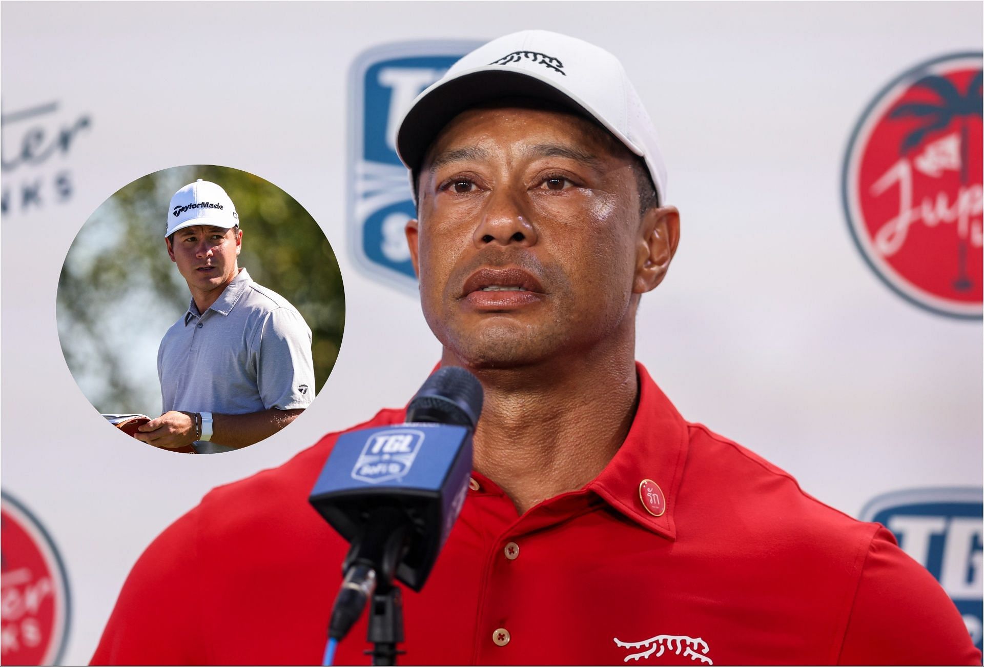 Tiger Woods and Sun Day Red&rsquo;s ambassador Karl Vilips 