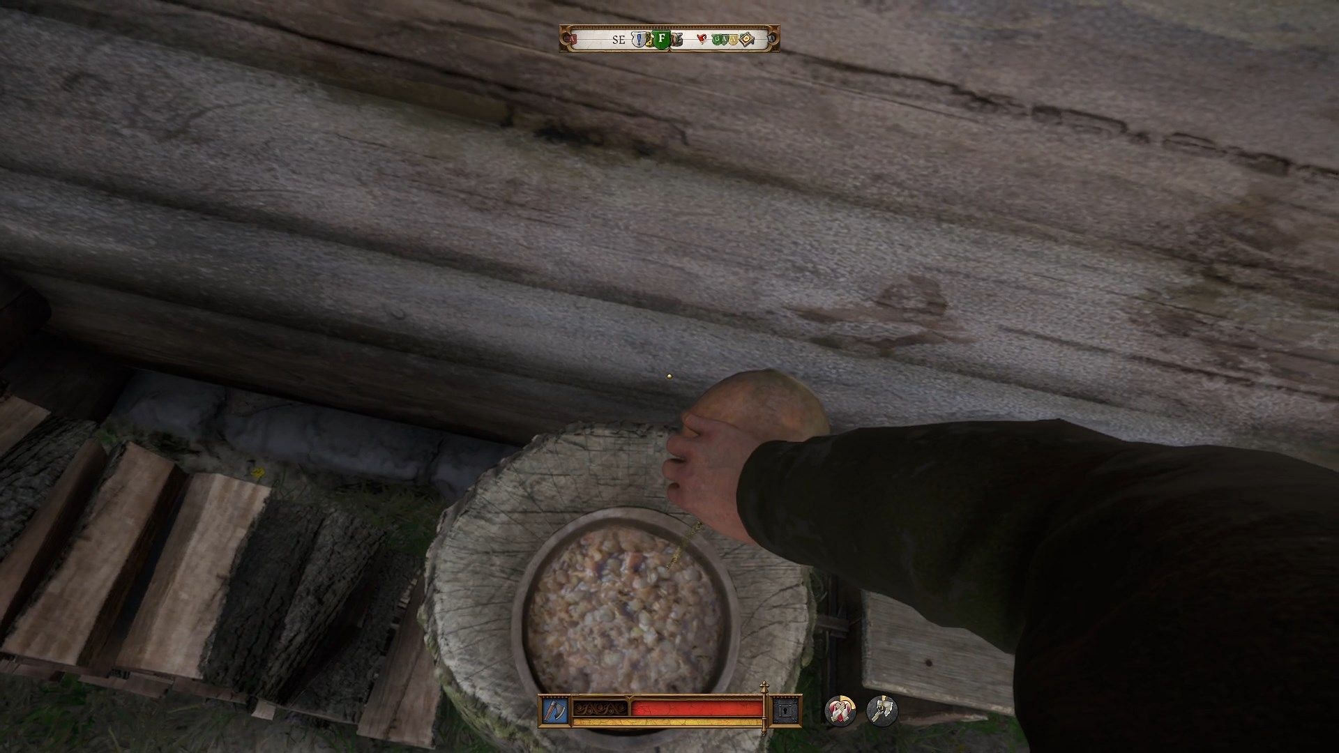 Mix a digestive potion in Alshik&#039;s food (Image via Deep Silver)