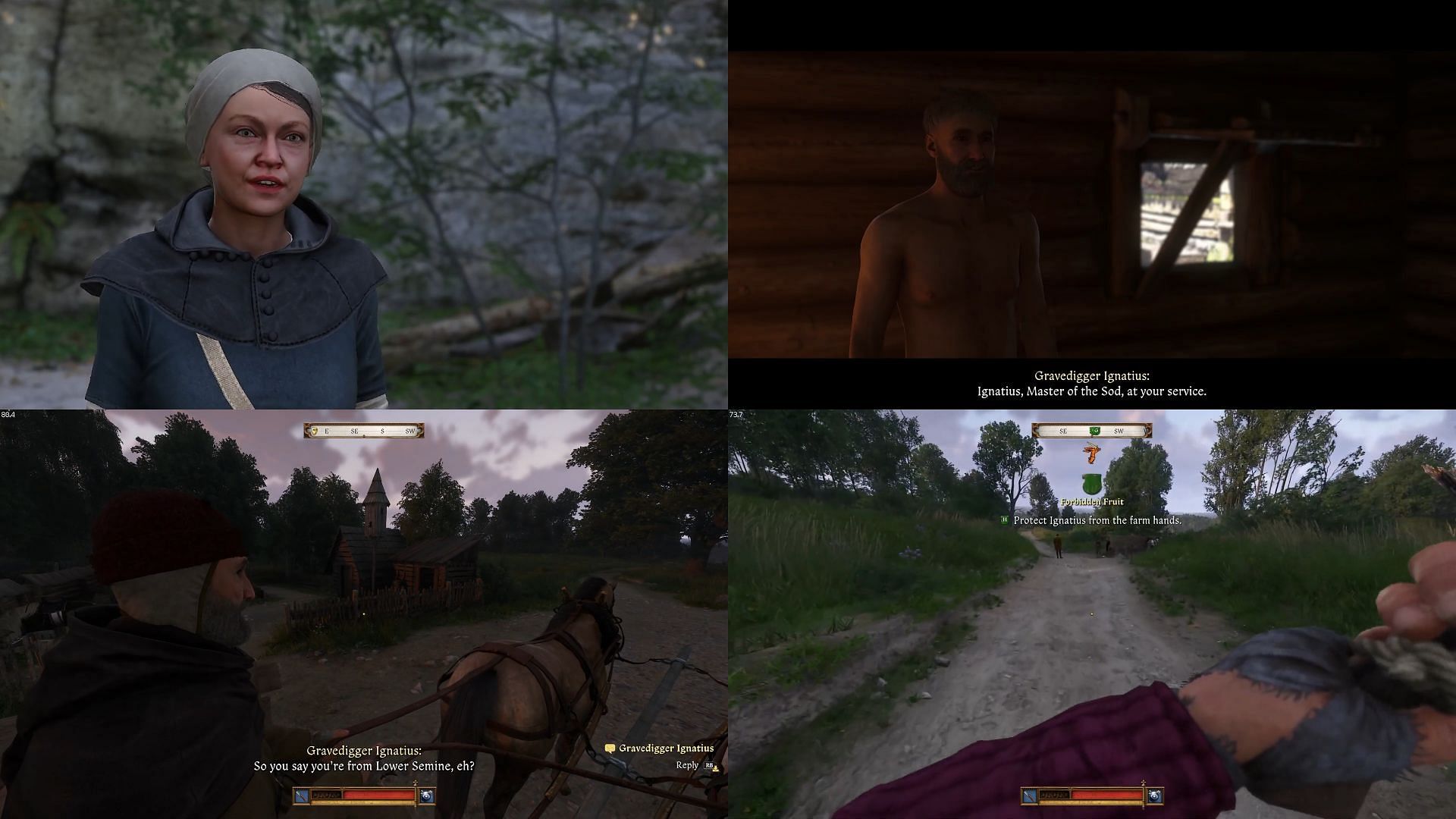 Glimpses from Forbidden Fruit side quest in Kingdom Come Deliverance 2 (Image via Deep Silver / Youtube@ ZaFrostPet)