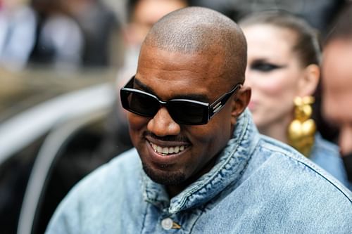 Kanye West as seen at the Paris Fashion Week in January 2022 (Image via Getty)