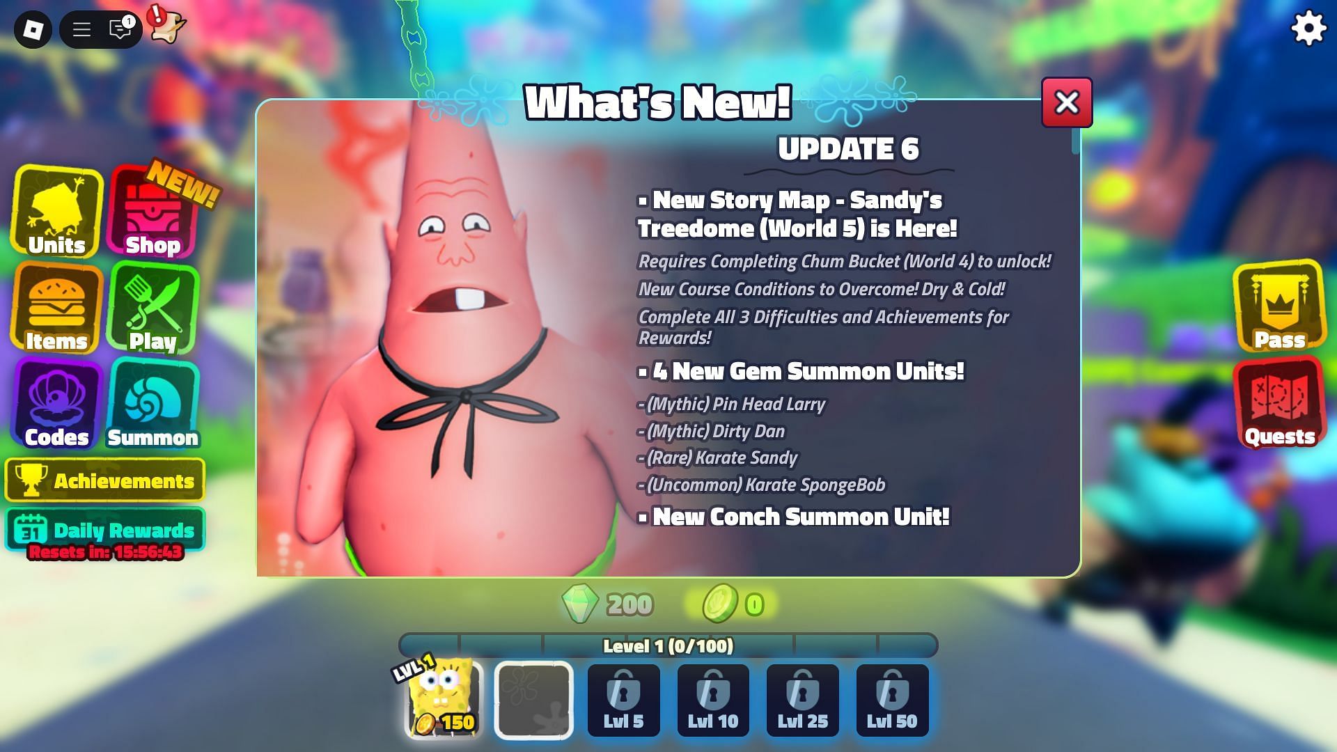 You can also find the patch notes in the game (Image via Roblox)