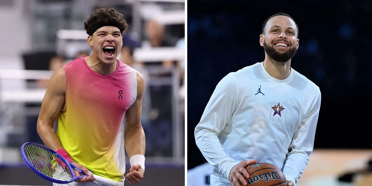 Ben Shelton (left), Steph Curry (right), Sources: Getty