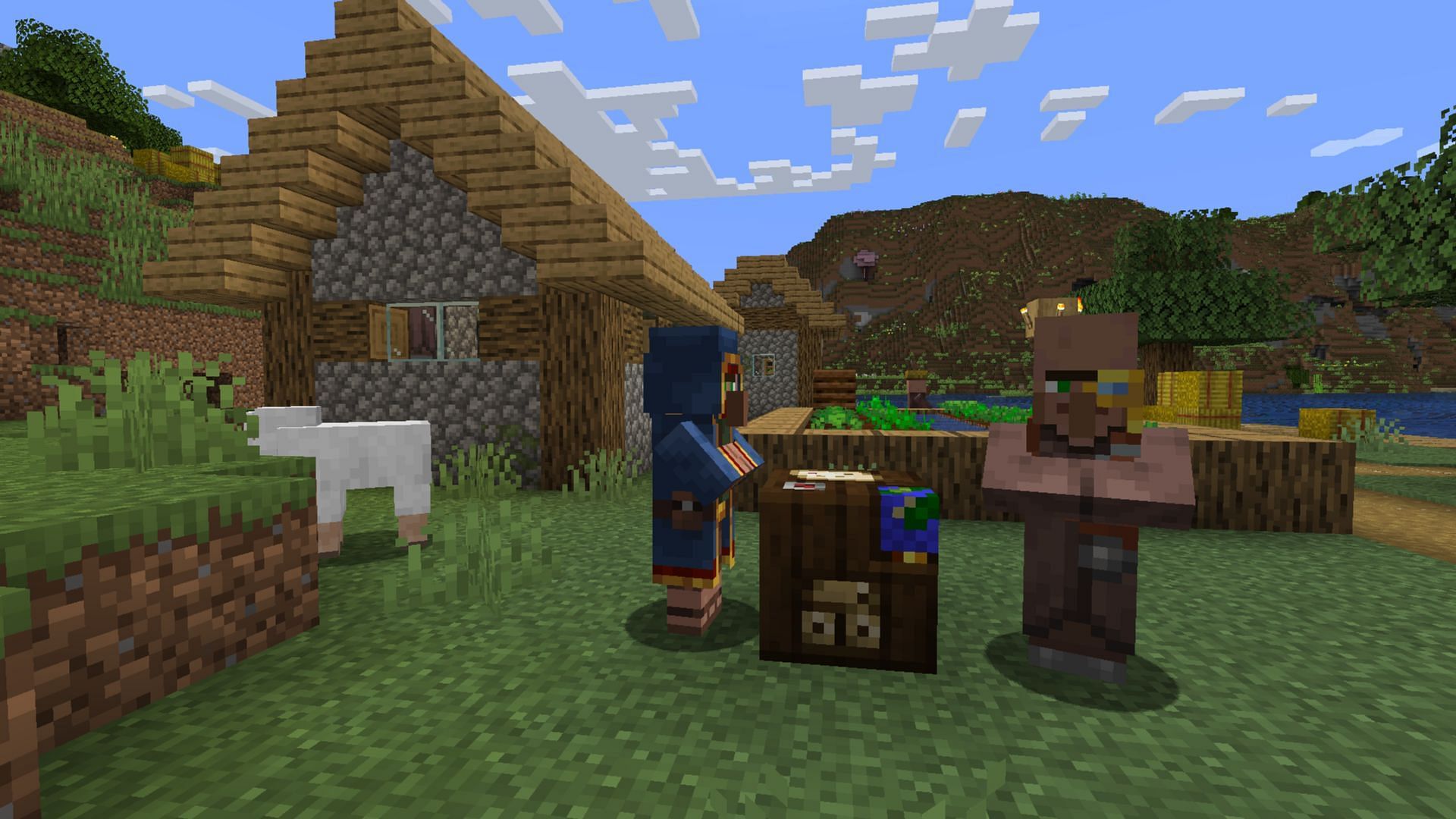 Cartographers carry more maps and items as part of the changes in the Minecraft Snapshot 25w07a (Image via Sportskeeda Gaming/Mojang Studios)