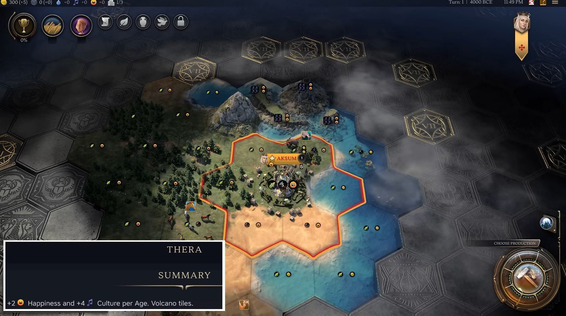 Thera in Civilization 7 (Image via 2K Games|| Youtube/@One More Turn)