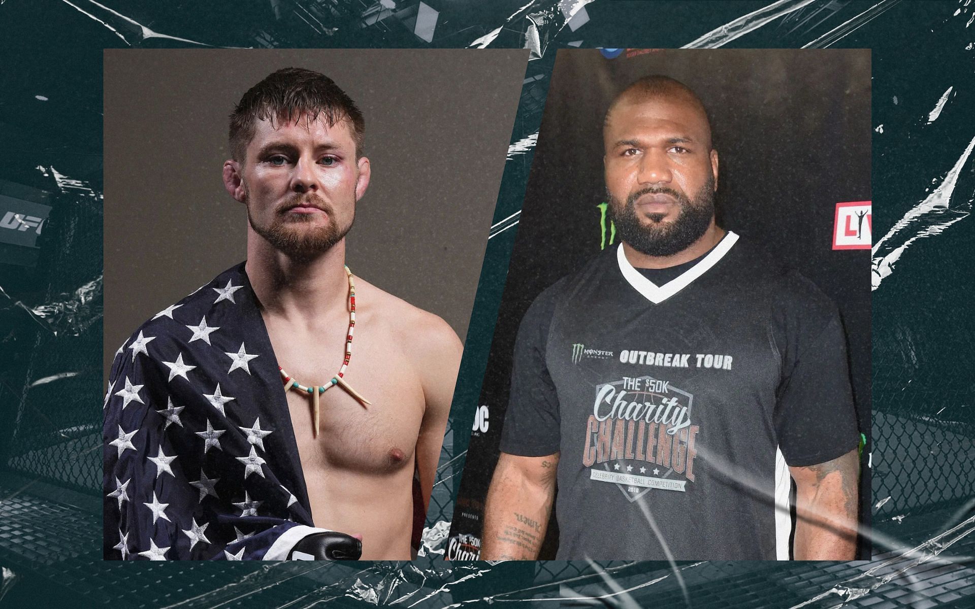 Ex-UFC fighter weighs in on podcast episode featuring Bryce Mitchell (left) and Rampage Jackson (right). [Images courtesy: Getty Images]