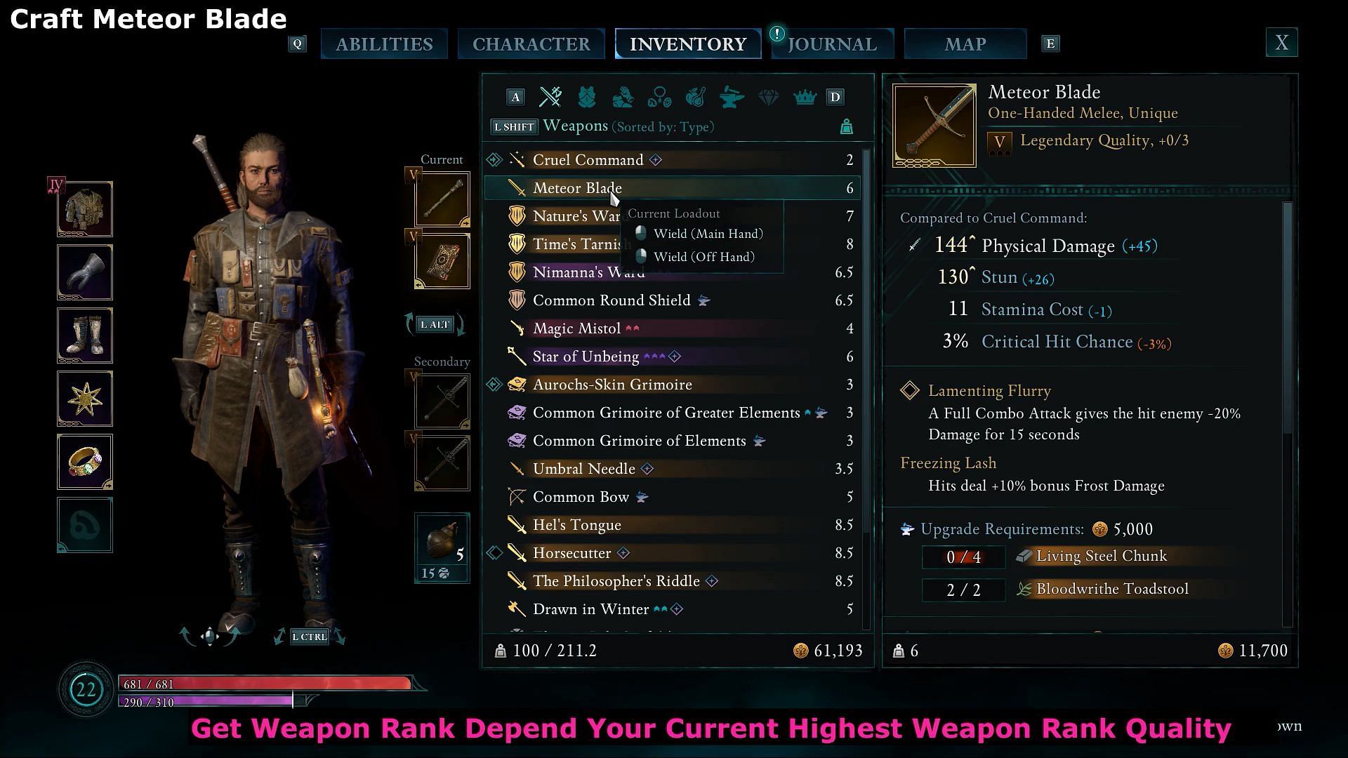 The Meteor Blade and Ondra&#039;s Offense are the same weapon (Image via Xbox Game Studio || YouTube/@GamingTornedo)