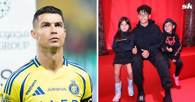 Cristiano Ronaldo Jr’s expression gets caught on camera after his father scores twice in AFC Champions League Elite win over Al-Wasl