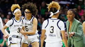"Don't let that pretty face fool you in the locker room": Hannah Hidalgo pokes fun at Notre Dame HC's "yelling" habit during halftime speeches