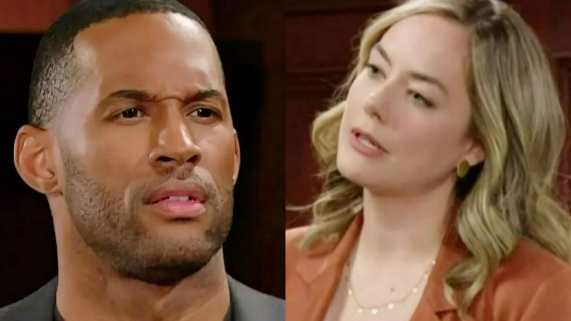 Carter Walton and Hope Logan in stills from The Bold and the Beautiful (Images via CBS)