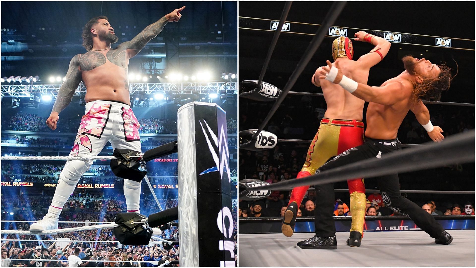 Jey Uso wins the WWE Royal Rumble, Fuego Del Sol in action for AEW