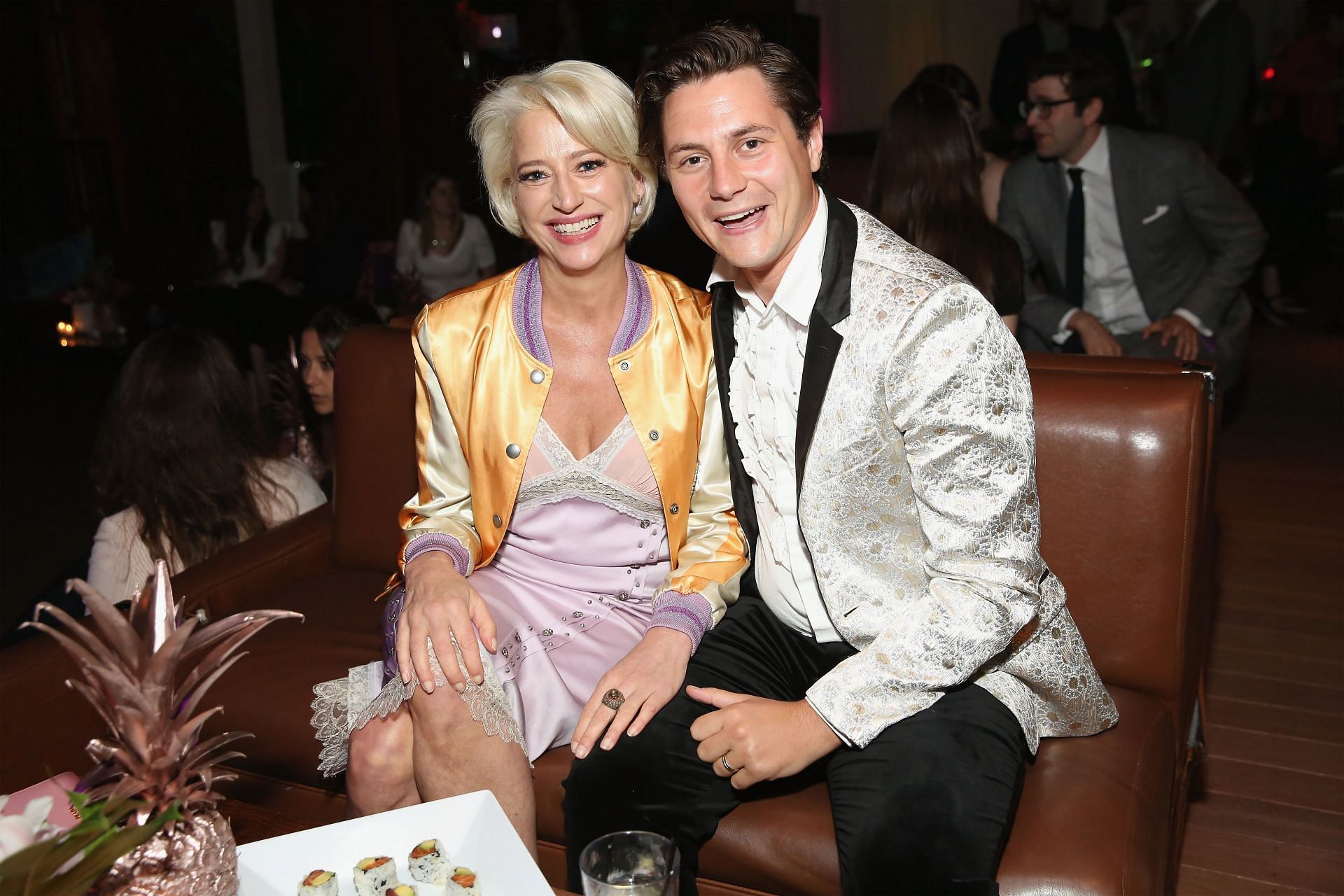 Dorinda Medley (L) and Augustus Prew attend Netflix's Ibiza Premiere After Party at Hudson Terrace (Photo by Monica Schipper/Getty Images for Netflix)